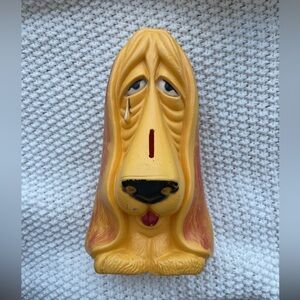 Vintage 1970’s My Toy Inc. Sad Crying Basset Hound Dog Piggy Bank w/Plug
